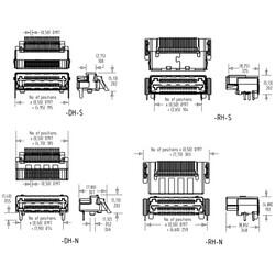 20 Position Connector Self Mating, Non-Gendered Surface Mount Gold - 3