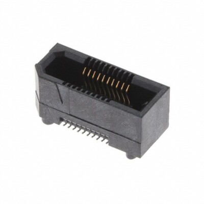 20 Position Connector Socket, Center Strip Contacts Surface Mount Gold - 1