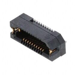 20 Position Connector Socket, Outer Shroud Contacts Surface Mount Gold - Samtec Inc.