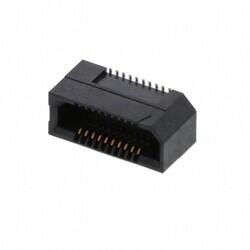 20 Position Connector Socket, Outer Shroud Contacts Surface Mount Gold - Samtec Inc.