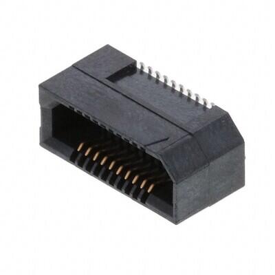 20 Position Connector Socket, Outer Shroud Contacts Surface Mount Gold - 1