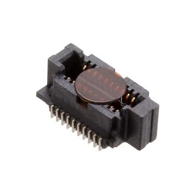20 Position Connector Socket, Outer Shroud Contacts Surface Mount Gold - 1
