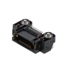 20 Position Connector Socket, Outer Shroud Contacts Surface Mount Gold - Samtec Inc.