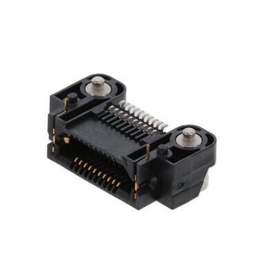 20 Position Connector Socket, Outer Shroud Contacts Surface Mount Gold - 1