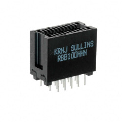20 Position Female Connector Non Specified - Dual Edge Gold 0.050