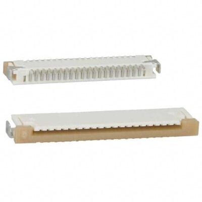 20 Position FFC, FPC Connector Contacts, Top 0.039