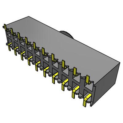 20 Position Receptacle, Bottom Entry Connector Surface Mount - 2