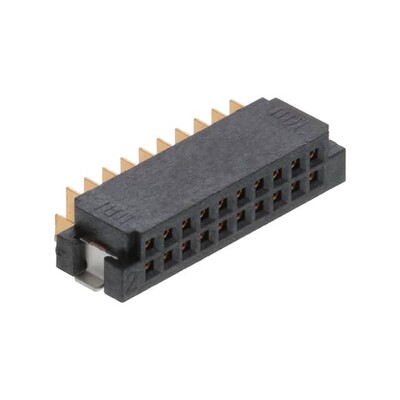 20 Position Receptacle Connector Surface Mount, Right Angle - 1