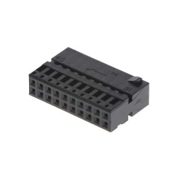 20 Position Rectangular Housing Connector Receptacle Black 0.100