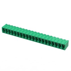 20 Position Terminal Block Header, Male Pins, Shrouded (4 Side) 0.150