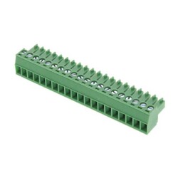 20 Position Terminal Block Plug, Female Sockets 0.150