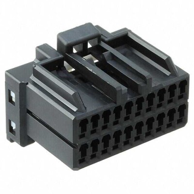 20 Rectangular Connectors - Housings Plug Black 0.098