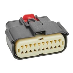 20 Rectangular Connectors - Housings Receptacle Gray 0.138