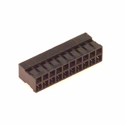 20 Rectangular Connectors - Housings Receptacle Black 0.079