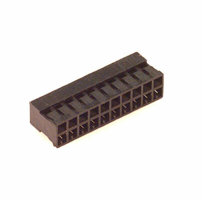 20 Rectangular Connectors - Housings Receptacle Black 0.079