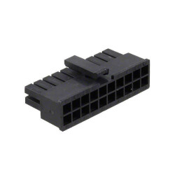 20 Rectangular Connectors - Housings Receptacle Black 0.118