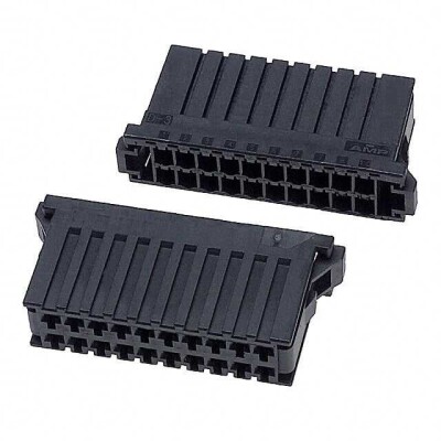 20 Rectangular Connectors - Housings Receptacle Black 0.150