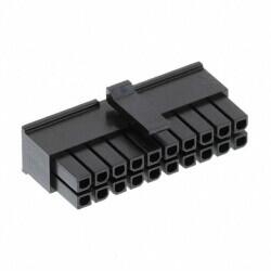 20 Rectangular Connectors - Housings Receptacle Black 0.118
