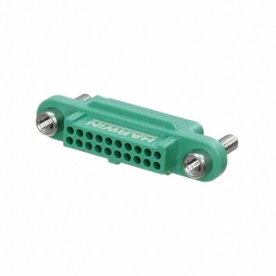 20 Rectangular Connectors - Housings Receptacle Green 0.049