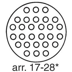 28 Position Circular Connector Plug Housing Free Hanging (In-Line) Coupling Nut - TE Connectivity AMP Connectors (1)
