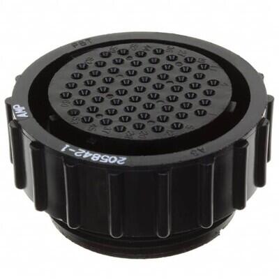 63 Position Circular Connector Plug Housing Free Hanging (In-Line) Coupling Nut - 1