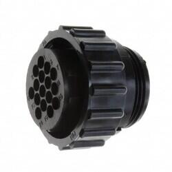 16 Position Circular Connector Plug Housing Free Hanging (In-Line) Coupling Nut - TE Connectivity AMP Connectors