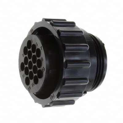 16 Position Circular Connector Plug Housing Free Hanging (In-Line) Coupling Nut - 1