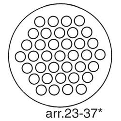 37 Position Circular Connector Plug Housing Free Hanging (In-Line) Coupling Nut - TE Connectivity AMP Connectors (1)