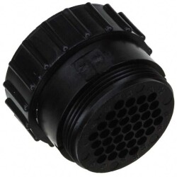 37 Position Circular Connector Plug Housing Free Hanging (In-Line) Coupling Nut - TE Connectivity AMP Connectors
