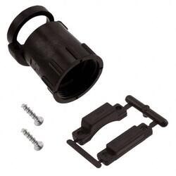 Black Connector Backshell, Cable Clamp 15/16-20 UNEF 17 - 1