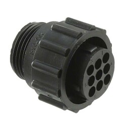 9 Position Circular Connector Plug Housing Free Hanging (In-Line) Coupling Nut - TE Connectivity AMP Connectors