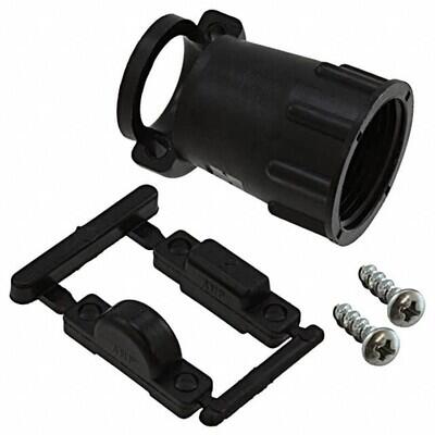 Black Connector Backshell, Cable Clamp 3/4-20 UNEF 13 - 1