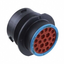 21 Position Circular Connector Receptacle Housing Panel Mount Dust Cap - TE Connectivity Deutsch Connectors