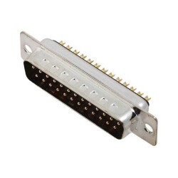 25 Position D-Sub Plug, Male Pins Connector - Encitech Connectors AB