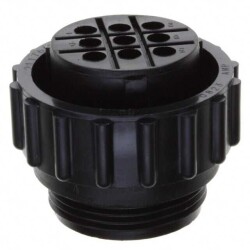 9 Position Circular Connector Plug Housing Free Hanging (In-Line) Coupling Nut - TE Connectivity AMP Connectors