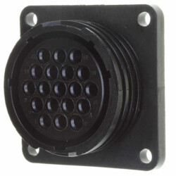 19 Position Circular Connector Receptacle Housing Panel Mount - TE Connectivity AMP Connectors