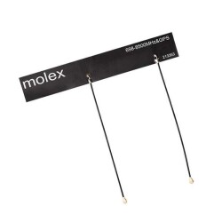 RF ANTENNA Beidou, GLONASS, GPS, LTE, UWB Flat Patch U.FL (UMCC), I-PEX MHF1 Adhesive - Molex