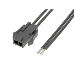2 Position Cable Assembly Rectangular Plug to Individual Wire Leads 0.492' (150.00mm, 5.91