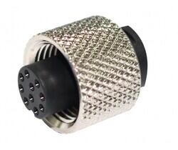 M12 A Code, Plug for Cable, Female Pins, Overmold with cable - ATTEND Technology