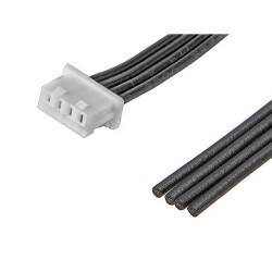 4 Position Cable Assembly Rectangular Socket to Individual Wire Leads 1.39' (425.00mm) - Molex