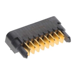 8 Position Plug, Male Blades Connector Press-Fit Through Hole, Right Angle - Molex