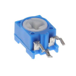 2.2 kOhms 0.1W, 1/10W PC Pins Through Hole Trimmer Potentiometer Carbon 1.0 Turn Side Adjustment - Amphenol Piher Sensing Systems