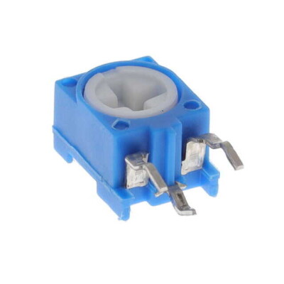 2.2 kOhms 0.1W, 1/10W PC Pins Through Hole Trimmer Potentiometer Carbon 1.0 Turn Side Adjustment - 1