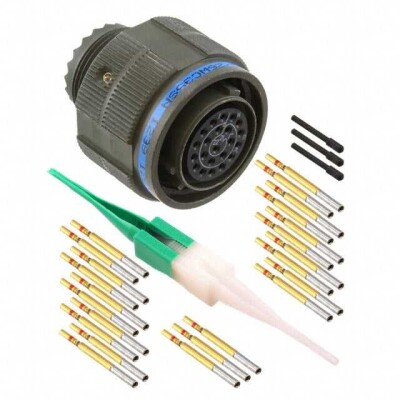 22 Position Circular Connector Plug, Female Sockets Crimp - 1