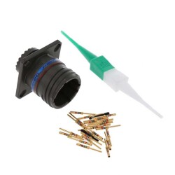 22 Position Circular Connector Receptacle, Male Pins Crimp - Amphenol Aerospace Operations