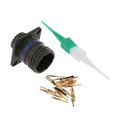 22 Position Circular Connector Receptacle, Male Pins Crimp - 1