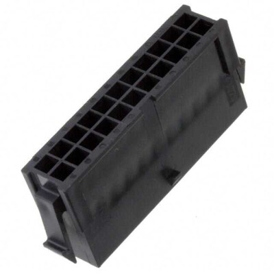 22 Rectangular Connectors - Housings Plug Black 0.118