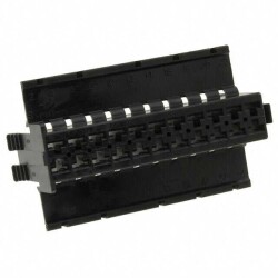 22 Rectangular Connectors - Housings Receptacle Black 0.197