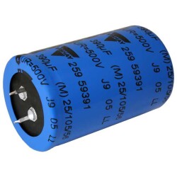 220 µF 400 V Aluminum Electrolytic Capacitors Radial, Can - Snap-In 600mOhm @ 100Hz 3000 Hrs @ 105°C - Vishay Beyschlag Draloric BC Components
