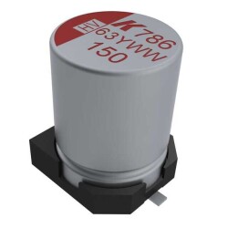 220 µF 50 V Aluminum - Polymer Capacitors Radial, Can - SMD 11mOhm 4000 Hrs @ 135°C - KEMET